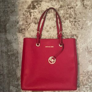 Michael Kors red tote